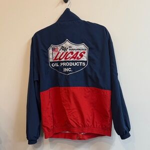 Lucas Oil Products Jacket men’s medium vintage windbreaker